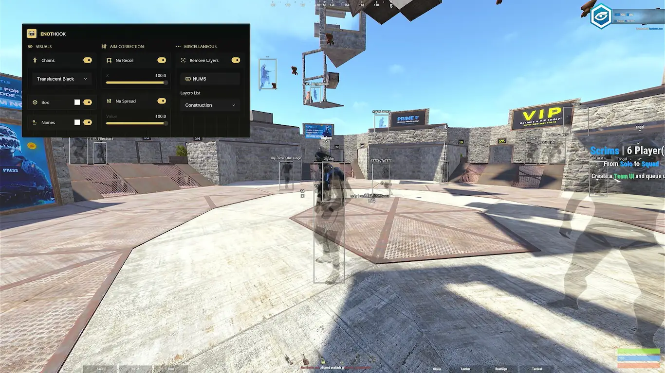 Screenshot 5 do cheat Rust Enot Hook